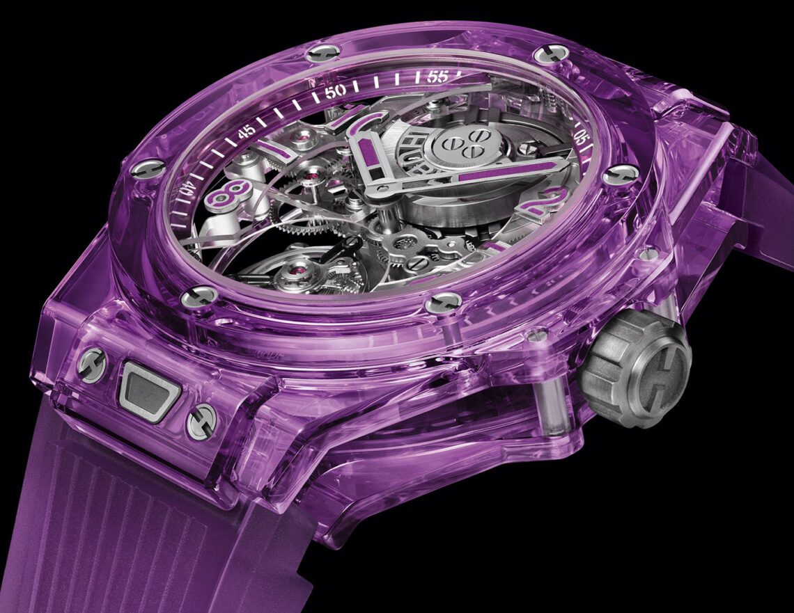 Hublot presenta Big Bang Tourbillon Automatic Purple Sapphire Reloj Replica