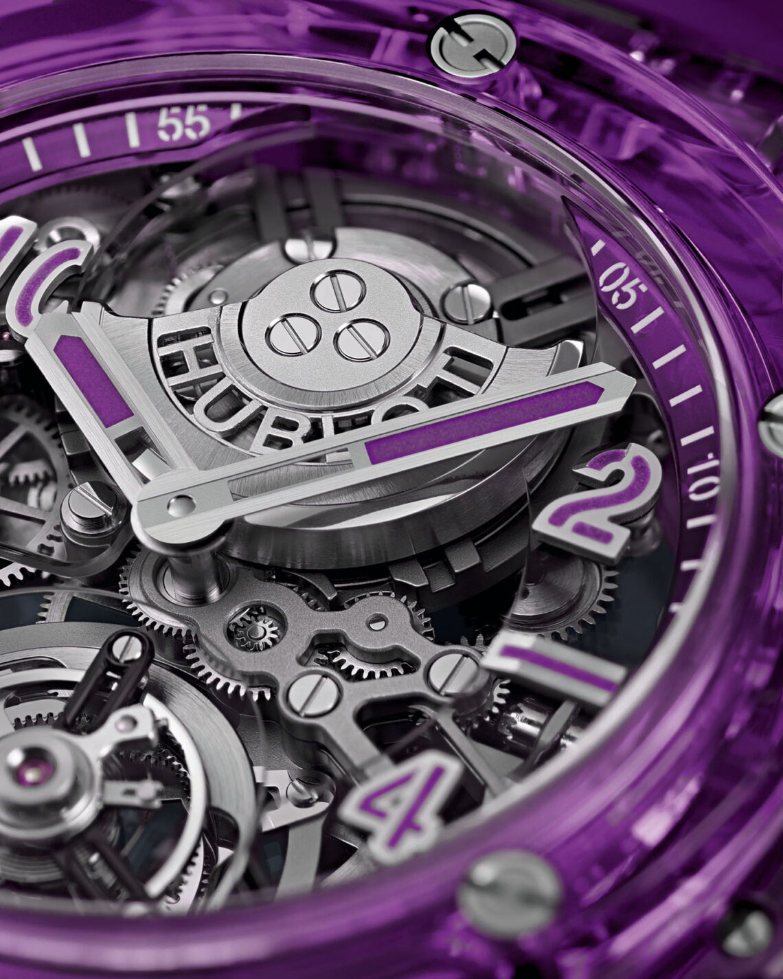 Hublot presenta Big Bang Tourbillon Automatic Purple Sapphire Replica