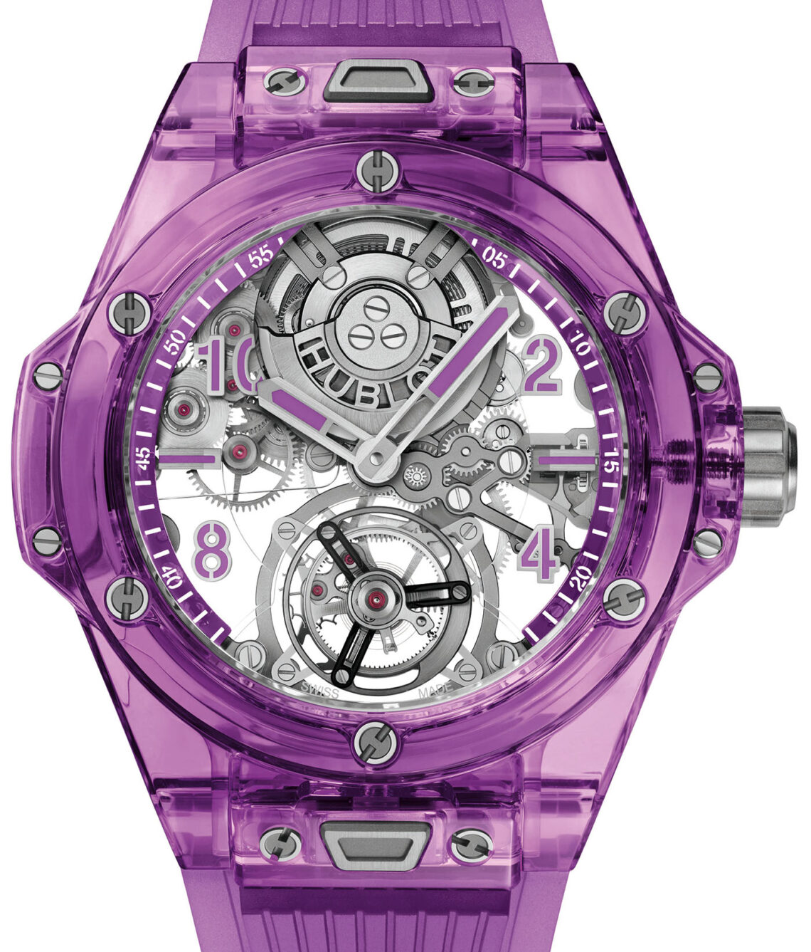 Hublot presenta Big Bang Tourbillon Automatic Purple Sapphire Replica